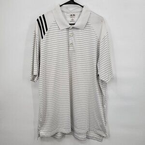 Adidas Climacool Golf Stripe Polo Shirt Big Tall Henley Short Sleeve 2XL Mens